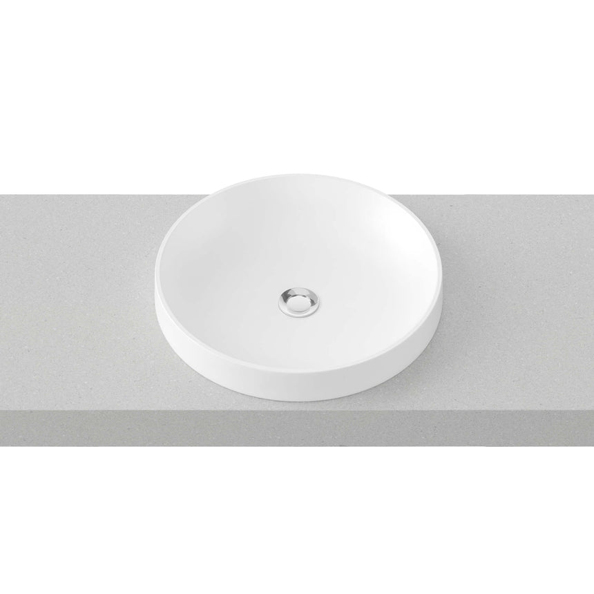 Radius Basin 400mm Matt White Bathroom Basin Timberline