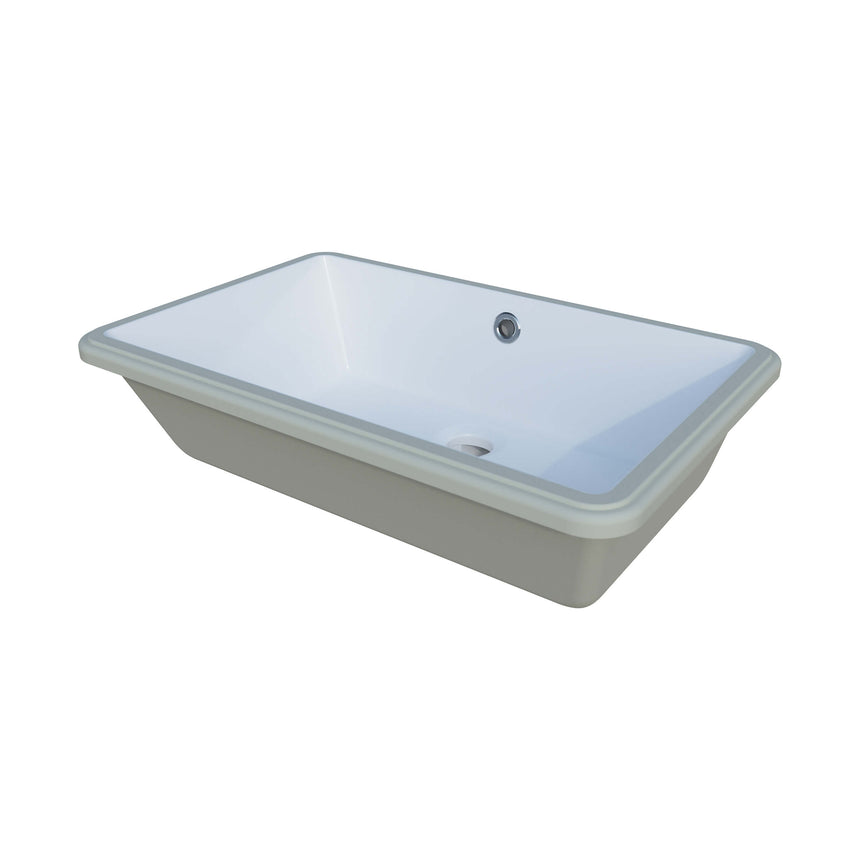 Rectangle Undermount Basin 530mm Gloss White Bathroom Basin Timberline