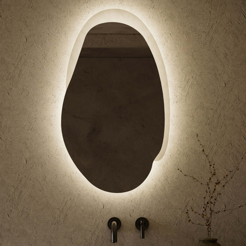 Aulic Evanston LED Mirror 530mm with Matte Grey Acrylic Edge LED Frameless Mirror Aulic Default Title