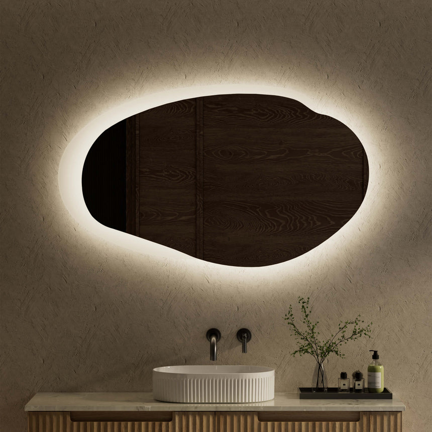 Aulic Evanston LED Mirror 1300mm with Matte White Acrylic Edge LED Frameless Mirror Aulic Default Title