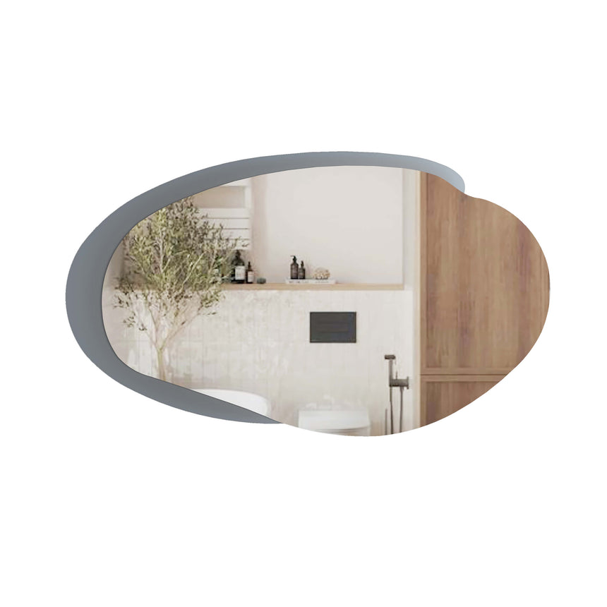 Aulic Evanston LED Mirror 1300mm with Matte Grey Acrylic Edge LED Frameless Mirror Aulic