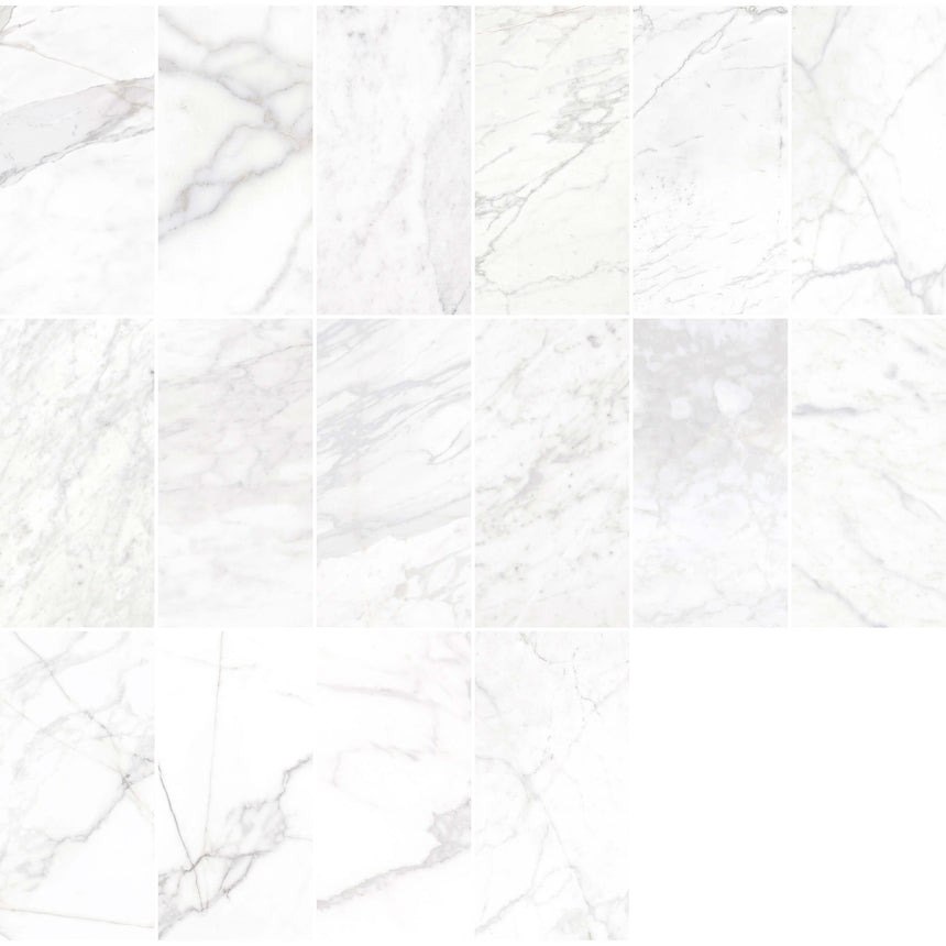 3D Crafted 600x300 Natural Calacatta Concrete Look Tiles Tilemall