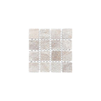 Cobble Stone Net Back Grid 490x490 Flamed White Quartzite Natural Stone