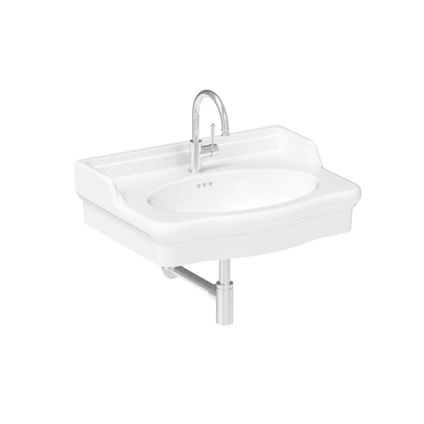 ADP Castellana Wall Basin 700 Gloss White 1 Tap Hole Bathroom Basin ADP Default Title