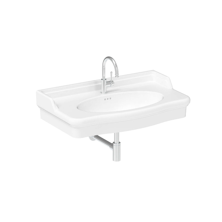 ADP Castellana Wall Basin 900 Gloss White 1 Tap Hole Bathroom Basin ADP Default Title