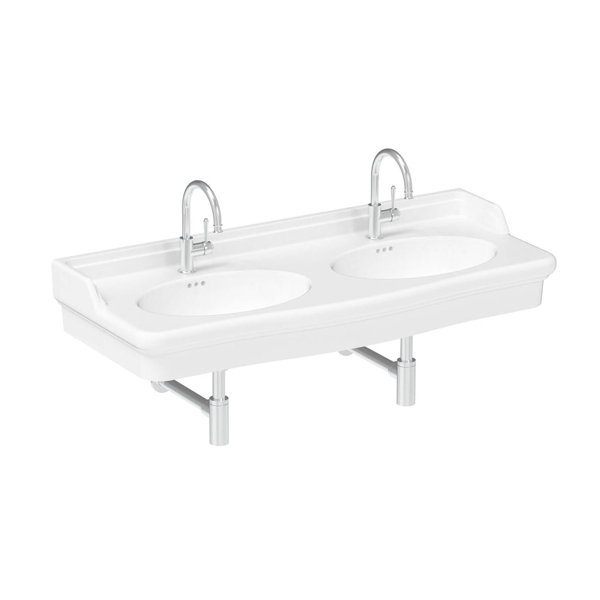 ADP Castellana Wall Basin 1260 Gloss White 1 Tap Hole Bathroom Basin ADP Default Title