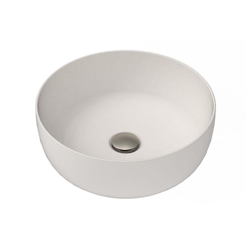 ADP Glam Round Above Counter Basin Matte Pearl Bathroom Basin ADP Default Title