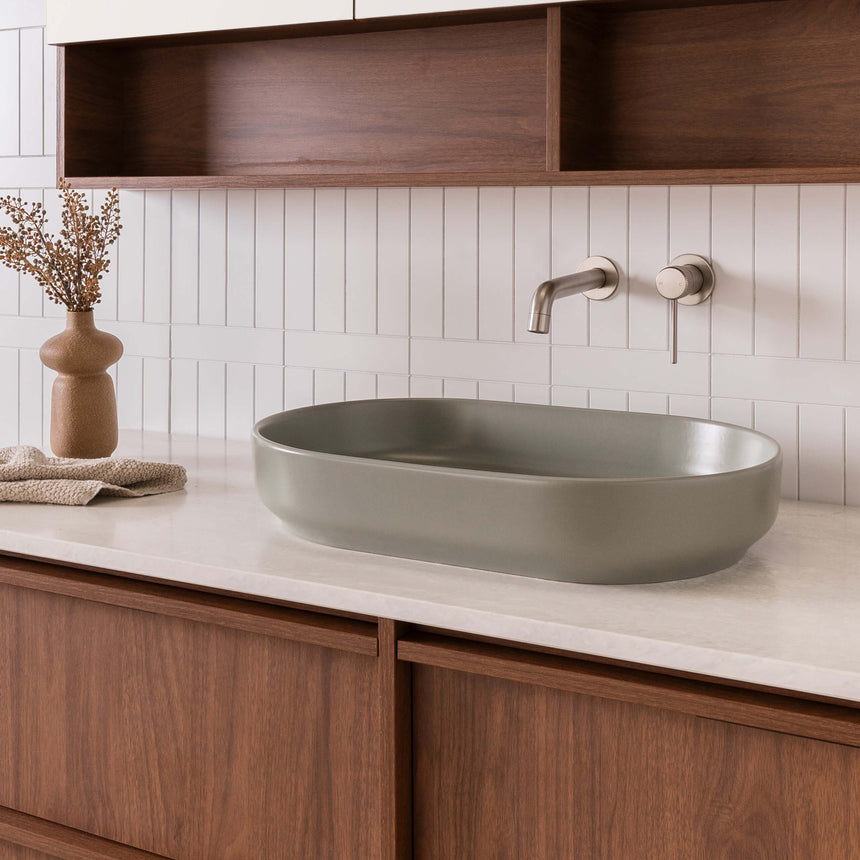 ADP Marilyn Above Counter Basin Matte Olive Bathroom Basin ADP
