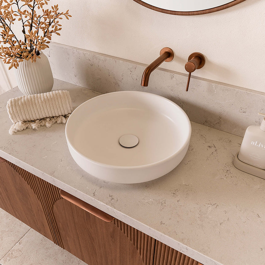 ADP Monroe Above Counter Basin Matte White Bathroom Basin ADP
