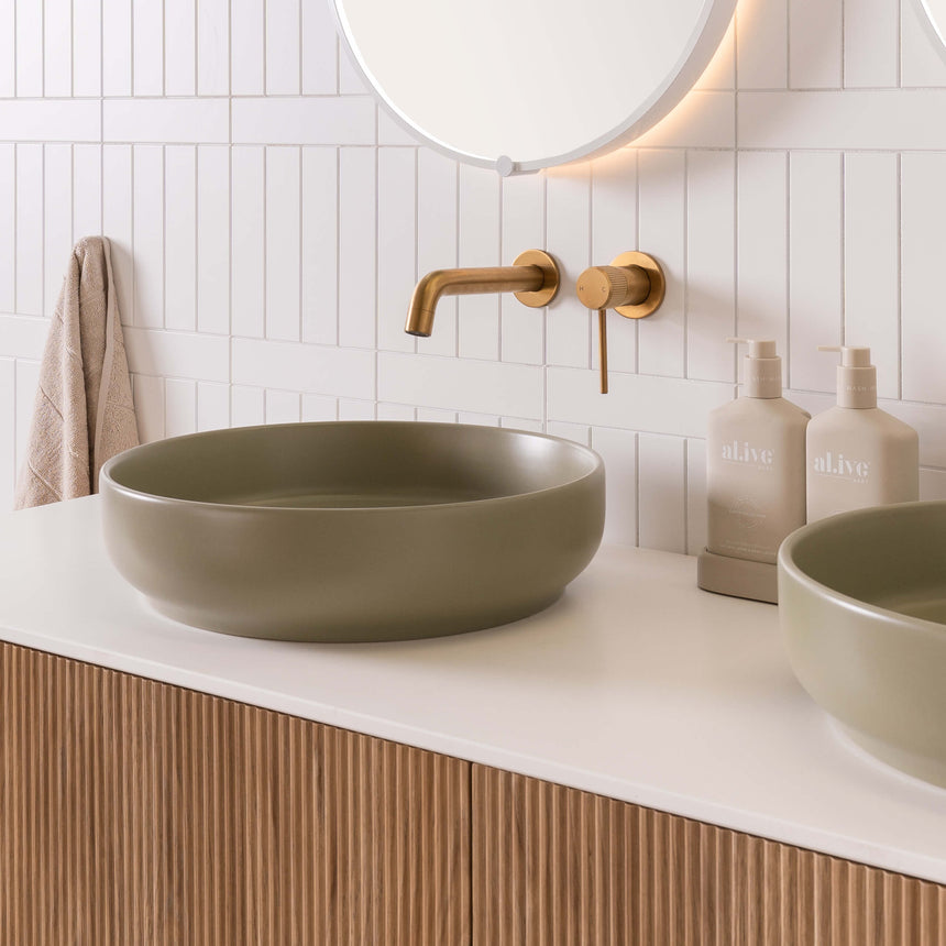 ADP Monroe Above Counter Basin Matte Olive Bathroom Basin ADP