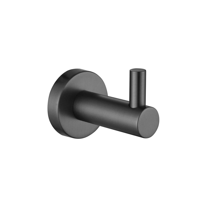 ADP Bloom Robe Hook Brushed Gunmetal Bathroom Accessories ADP Default Title