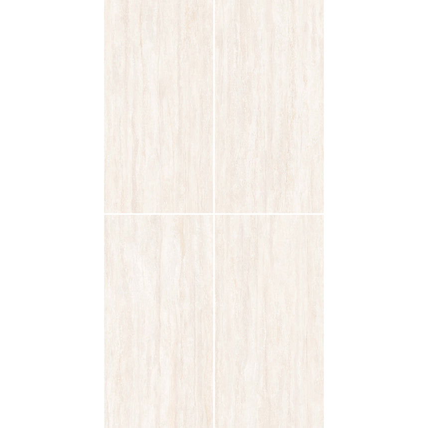 Ankara Travertine Vein Cut 1200x600 Matt White Travertine Look Tiles Tilemall