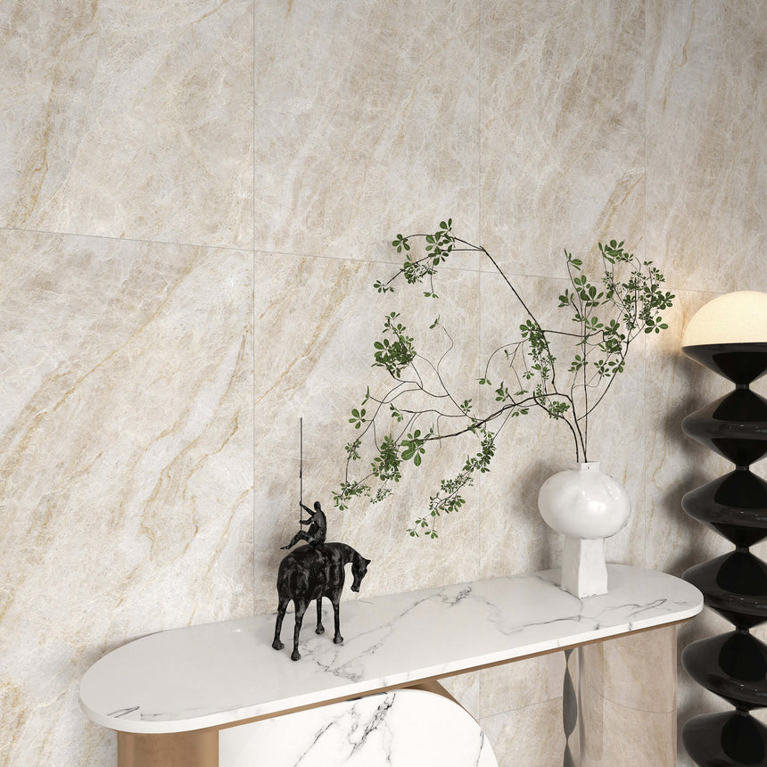 Euromarmo 1200x600 Honed Taj Mahal Stone Look Tiles Tilemall