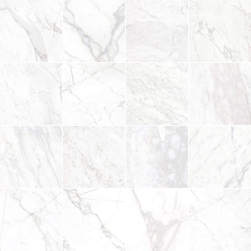 3D Crafted 600x600 Natural Calacatta Concrete Look Tiles Tilemall