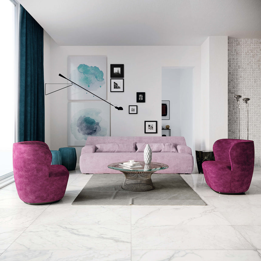 3D Crafted 600x600 Natural Calacatta Concrete Look Tiles Tilemall