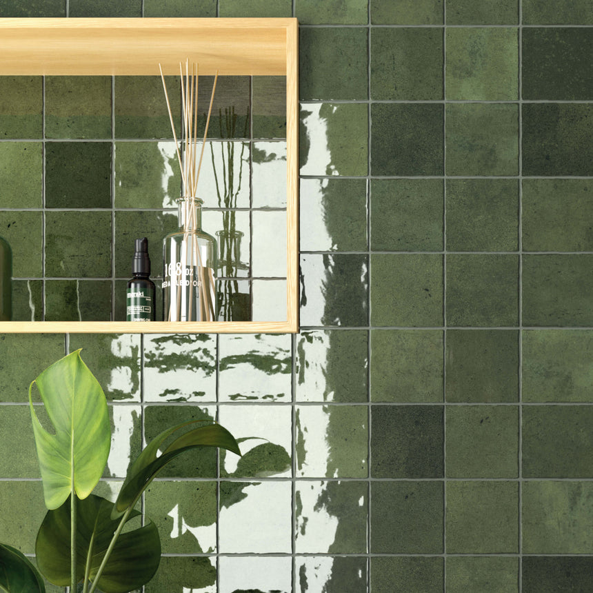 Major 100x100 Gloss Green Subway Tilemall