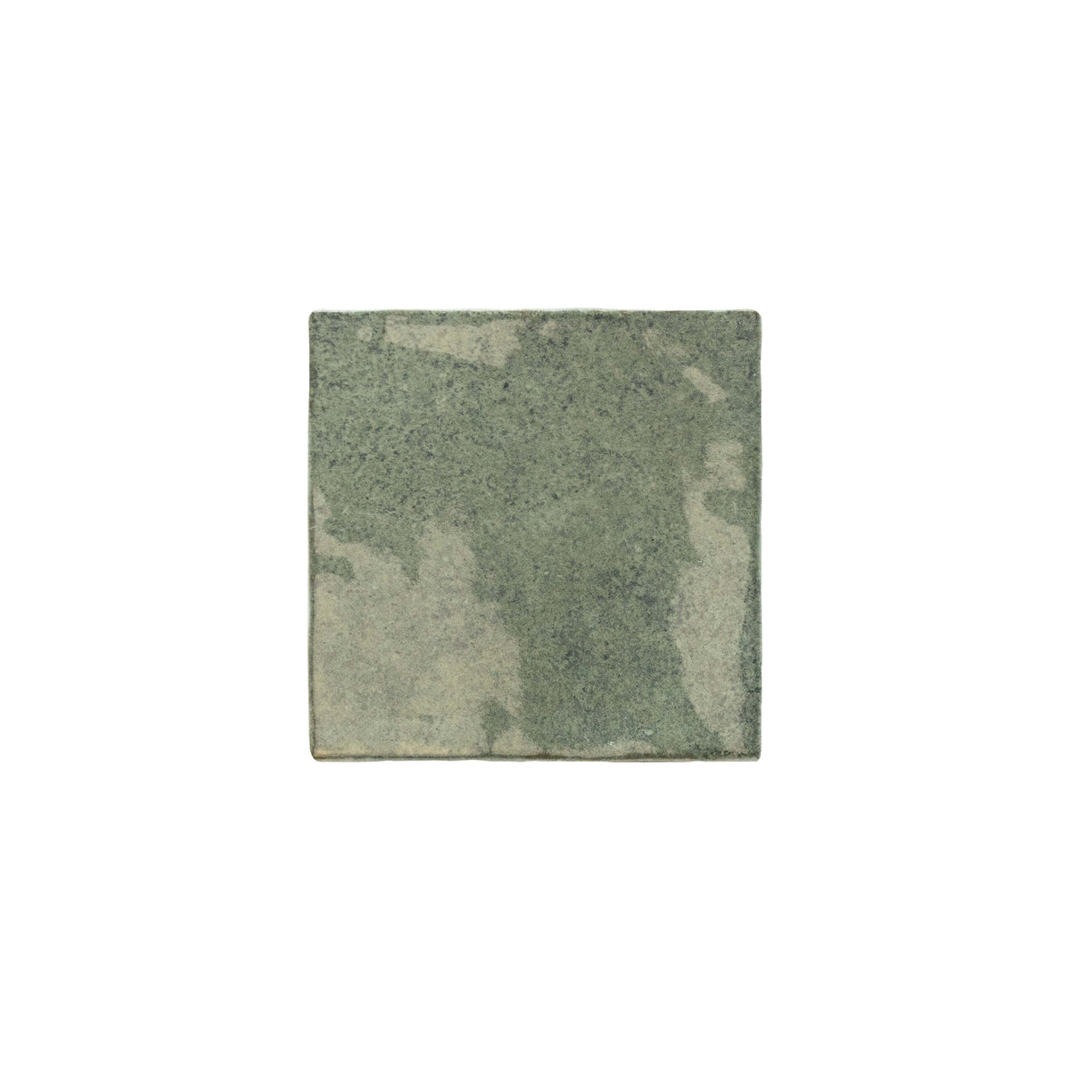 Majorca 100x100mm gloss sage ceramic subway tile by Tilemall with mottled finish
