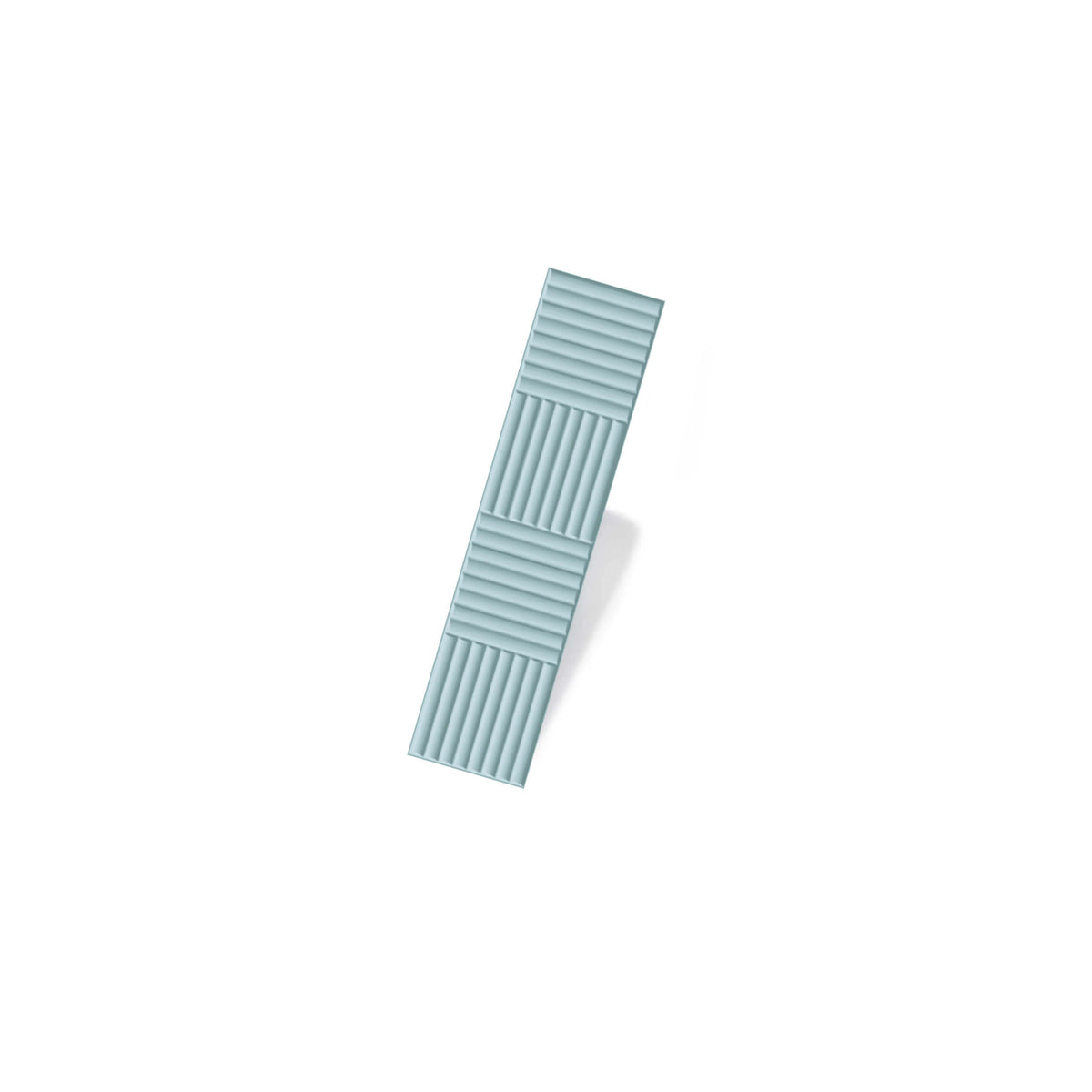 Vlme 60x250mm matt blue ceramic subway tile with 3D bamboo texture pattern by Tilemall