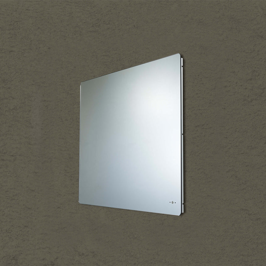 Lukka recta 750x600mm LED back-lit frameless mirror by Tilemall, horizontal mount with pencil edge