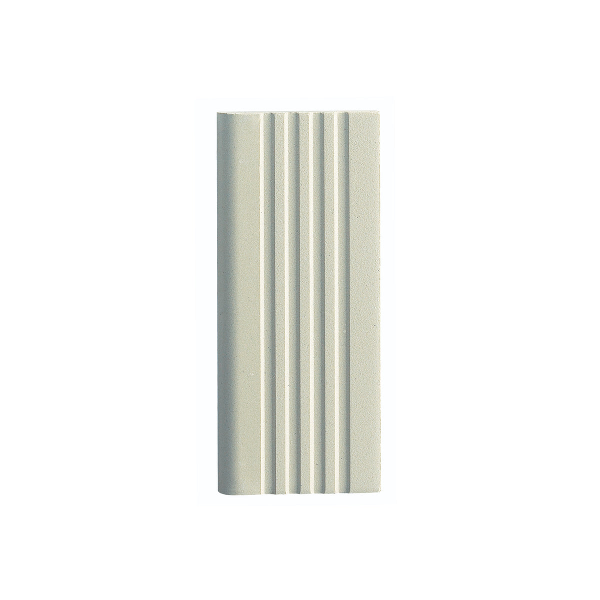 Steptread Plus 150x60mm white external stair nose tile with anti-slip grip finish by Tilemall