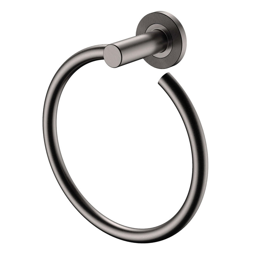Axle Towel Ring Gun Metal Bathroom Accessories Fienza Default Title
