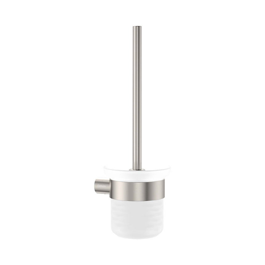 Empire Slim Toilet Brush And Glass Holder SS304 Brushed Nickel Bathroom Accessories Fienza Default Title