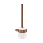 Empire Slim Toilet Brush And Glass Holder SS304 Brushed Copper