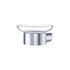 Empire Slim Soap Holder Glass Dish SS304 Chrome