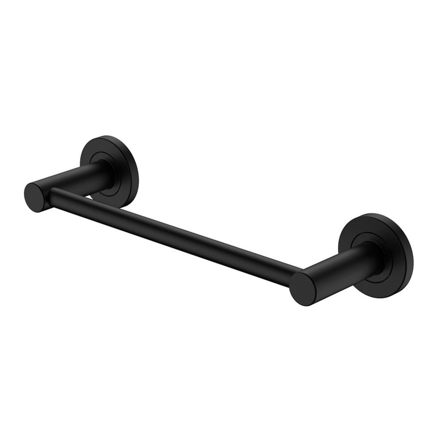 Kaya Single Hand Towel Rail 300mm Matte Black Bathroom Accessories Fienza Default Title