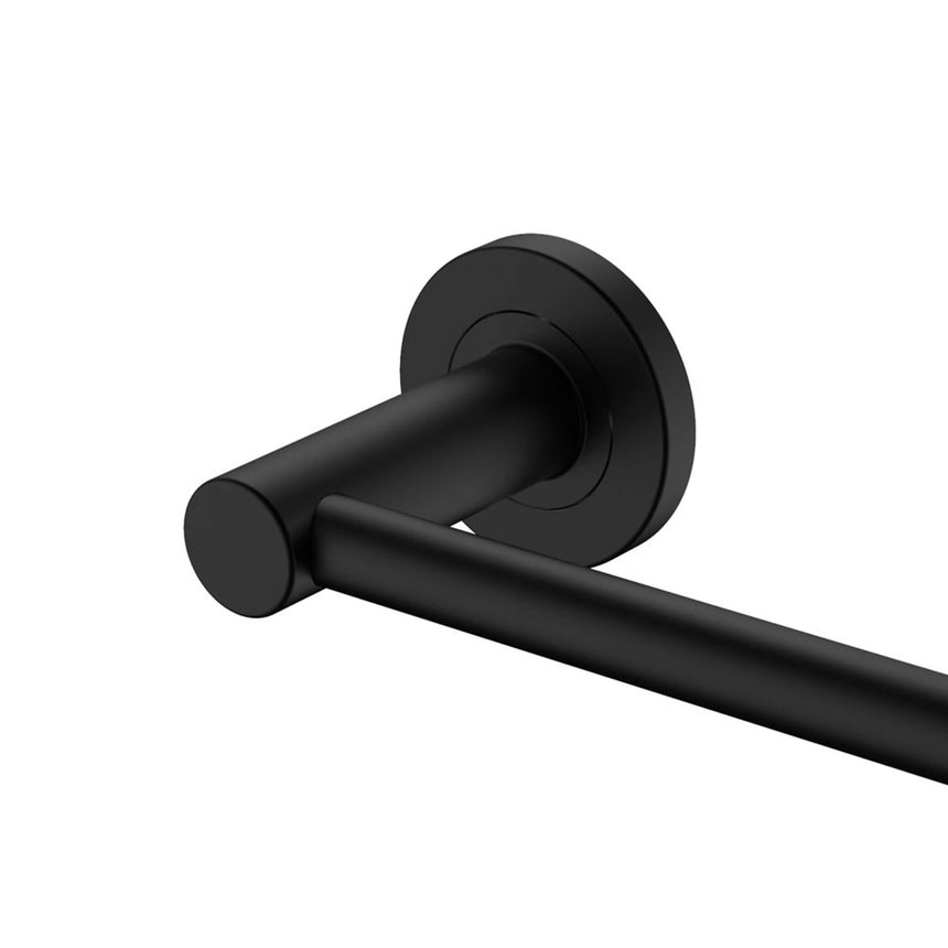 Kaya Single Towel Rail 900mm Matte Black Bathroom Accessories Fienza