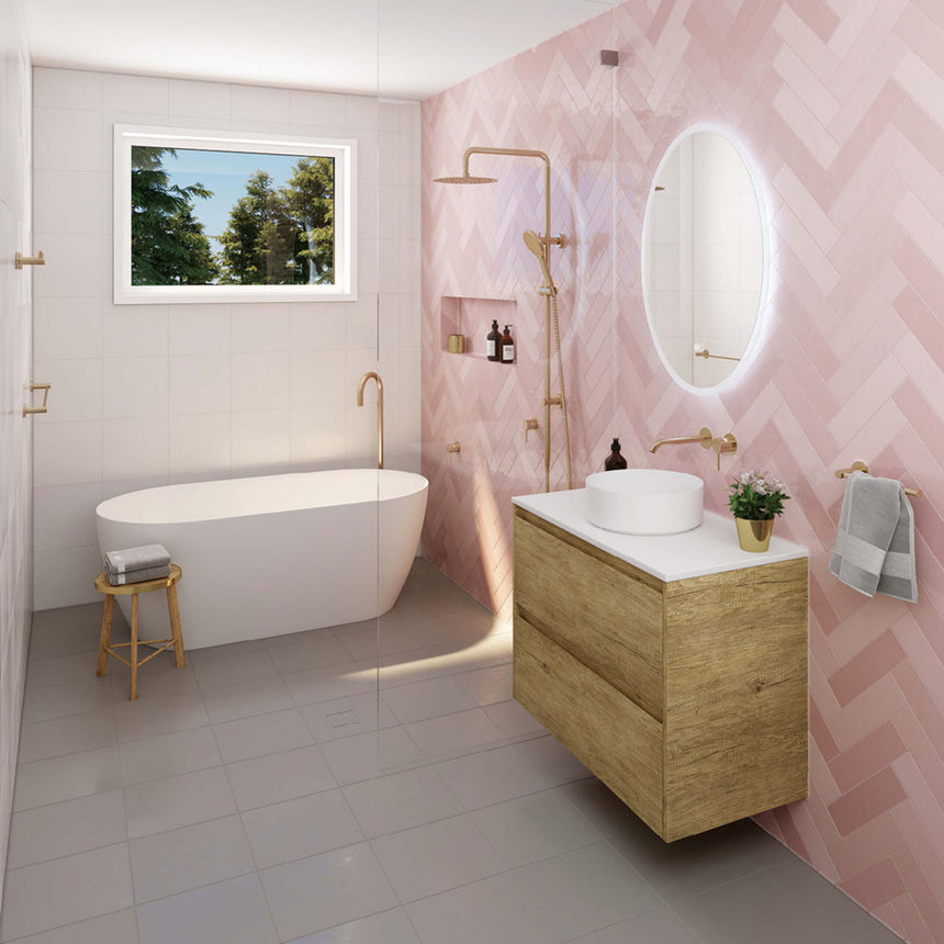 Kaya Single Towel Rail 900mm Urban Brass Bathroom Accessories Fienza