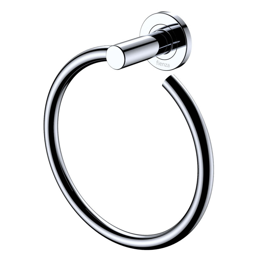 Kaya Towel Ring Chrome Bathroom Accessories Fienza Default Title