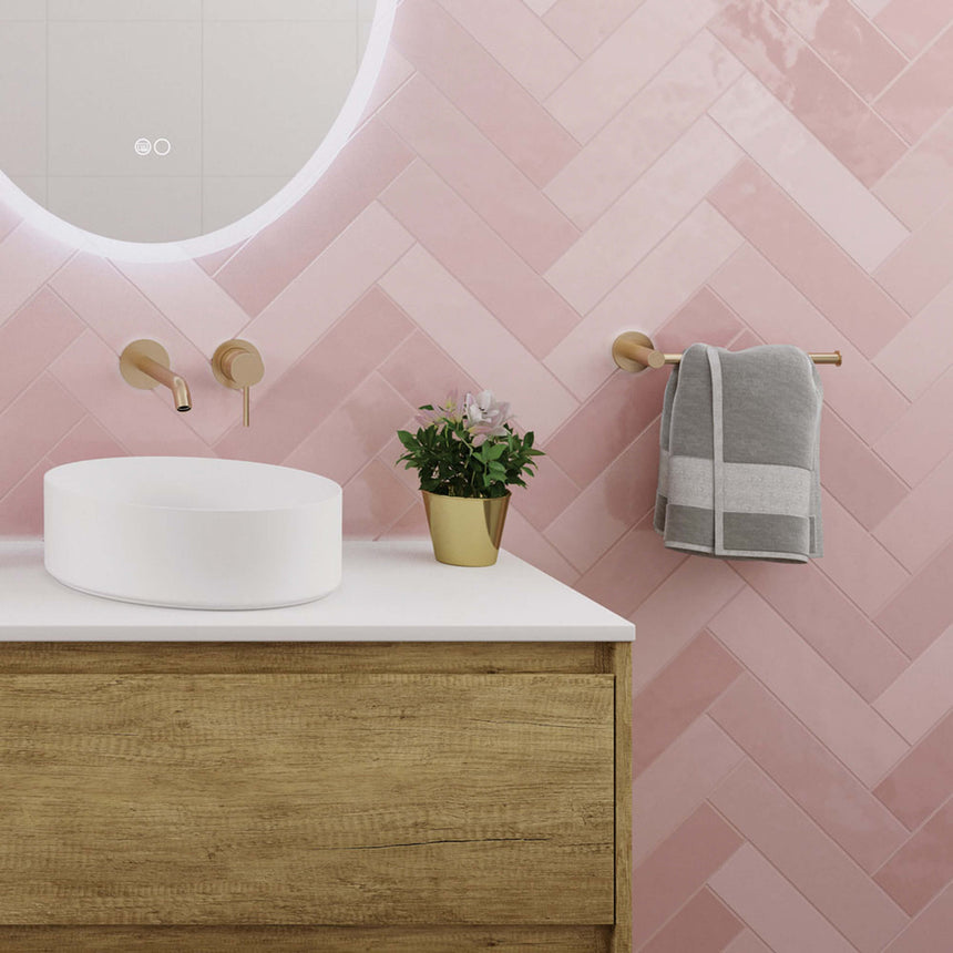 Kaya Dual Purpose Towel Rail /Roll Holder Urban Brass Bathroom Accessories Fienza