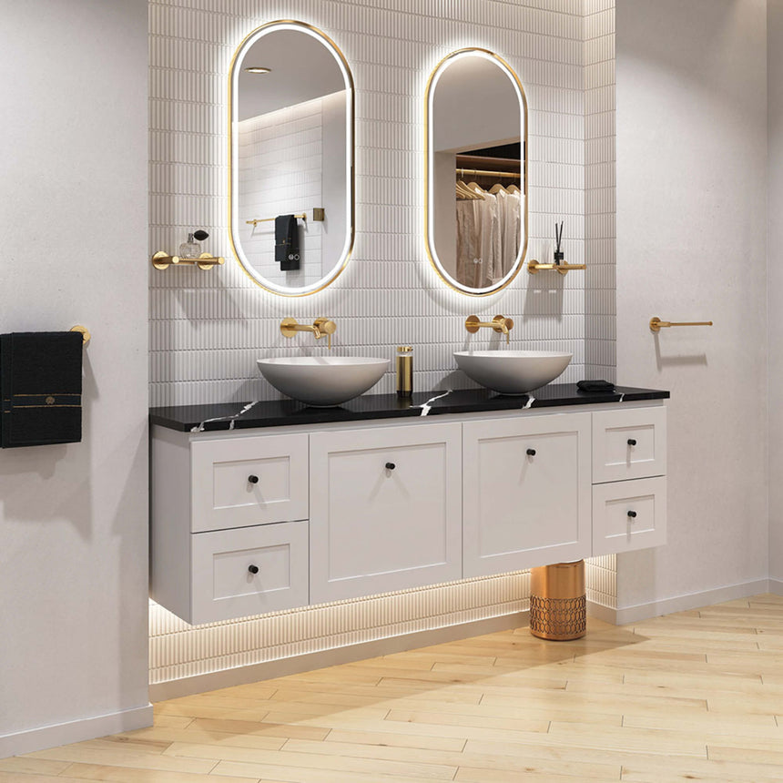 Kaya Soap Shelf Urban Brass Bathroom Accessories Fienza