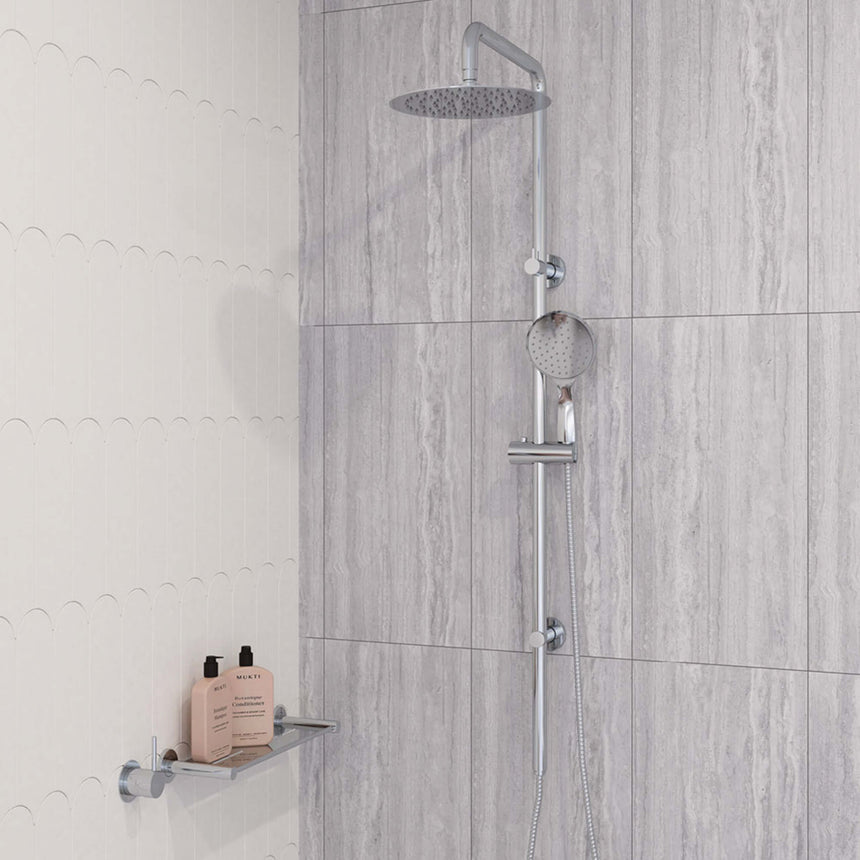 Kaya Shower Shelf Chrome Bathroom Accessories Fienza
