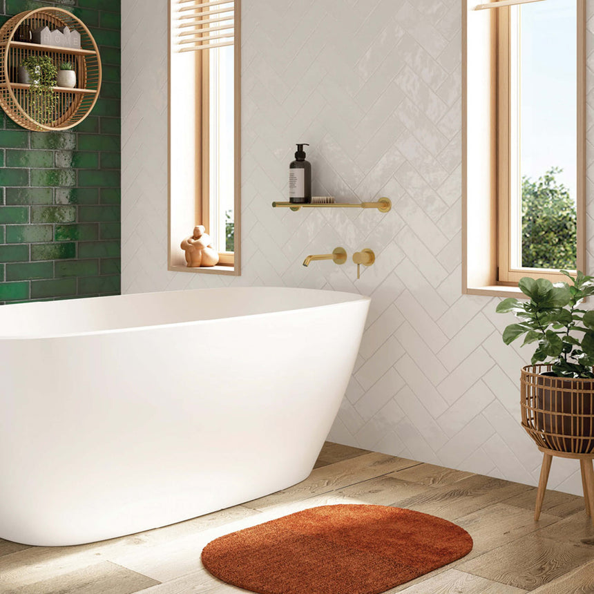 Kaya Shower Shelf Urban Brass Bathroom Accessories Fienza