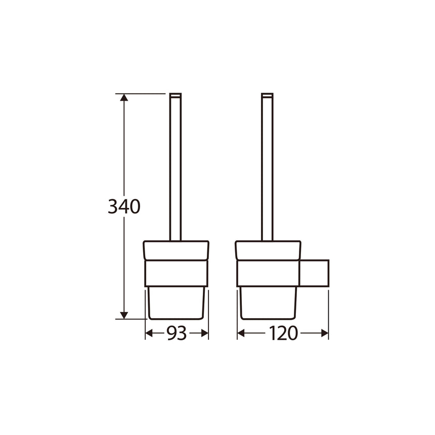 Koko Toilet Brush And Holder Matte Black Bathroom Accessories Fienza