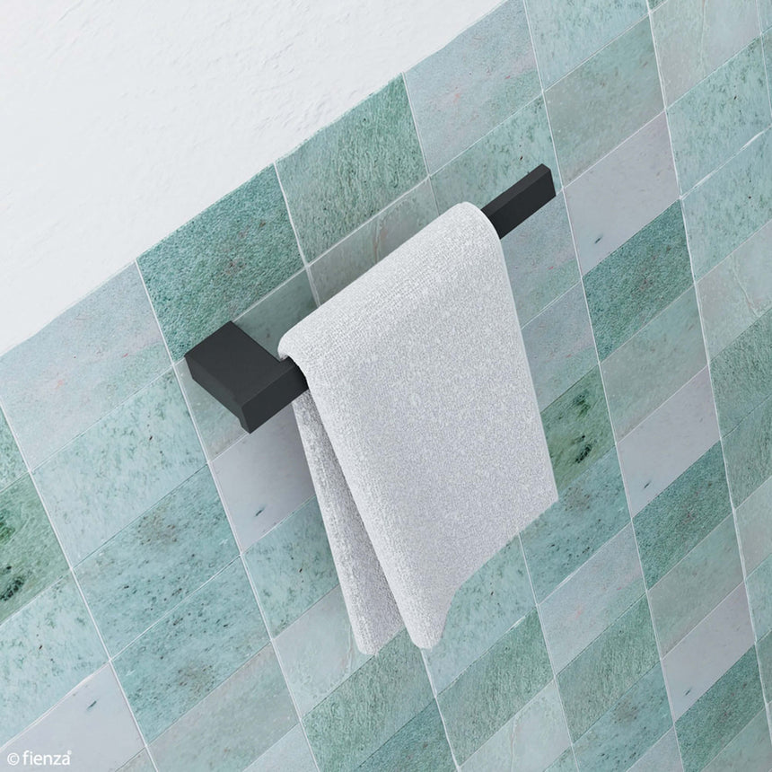 Koko Hand Towel Holder Matte Black Bathroom Accessories Fienza