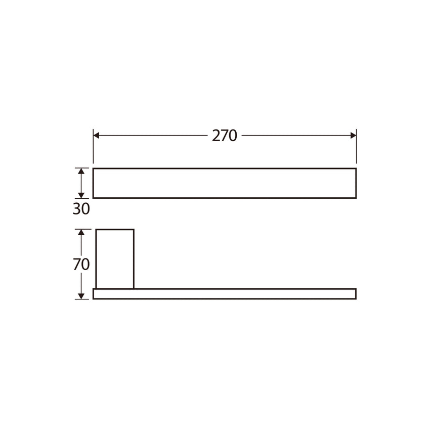 Koko Hand Towel Holder Matte Black Bathroom Accessories Fienza