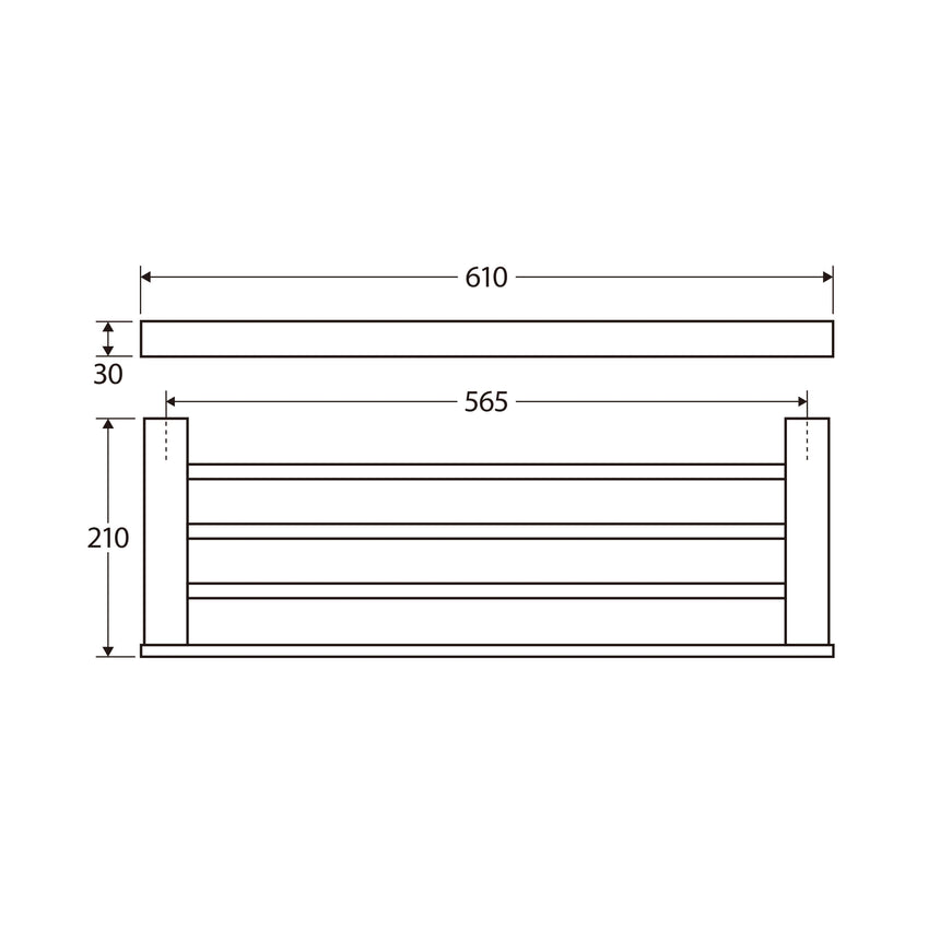 Koko Towel Rack Chrome Bathroom Accessories Fienza