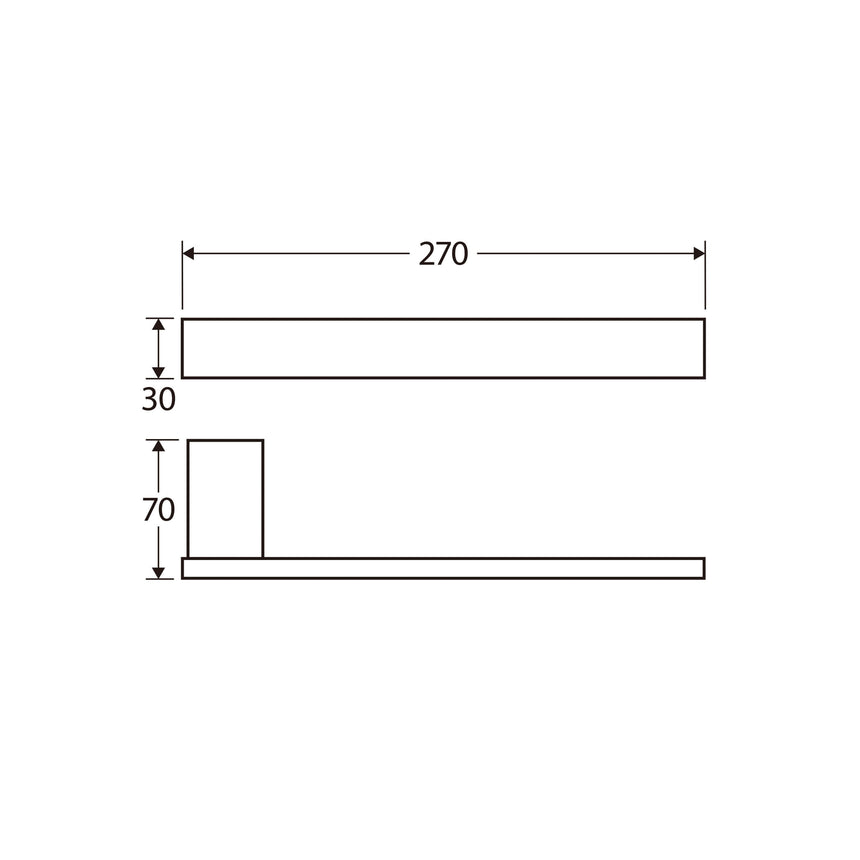 Koko Hand Towel Holder Chrome Bathroom Accessories Fienza