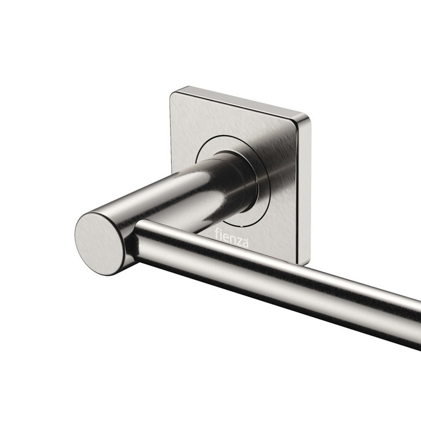 Sansa Single Towel Rail 900mm Brushed Nickel Bathroom Accessories Fienza