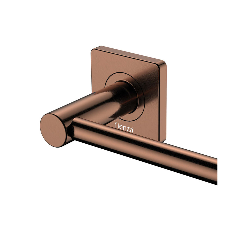 Sansa Single Towel Rail 900mm Brushed Copper Bathroom Accessories Fienza