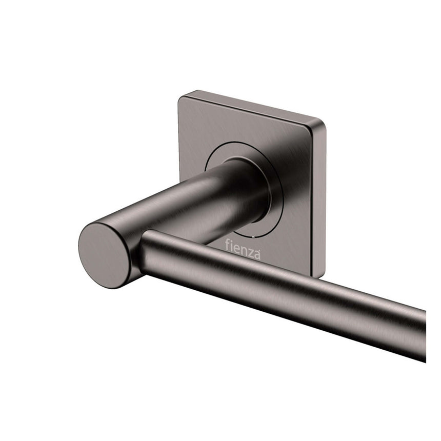 Sansa Single Towel Rail 900mm Gun Metal Bathroom Accessories Fienza