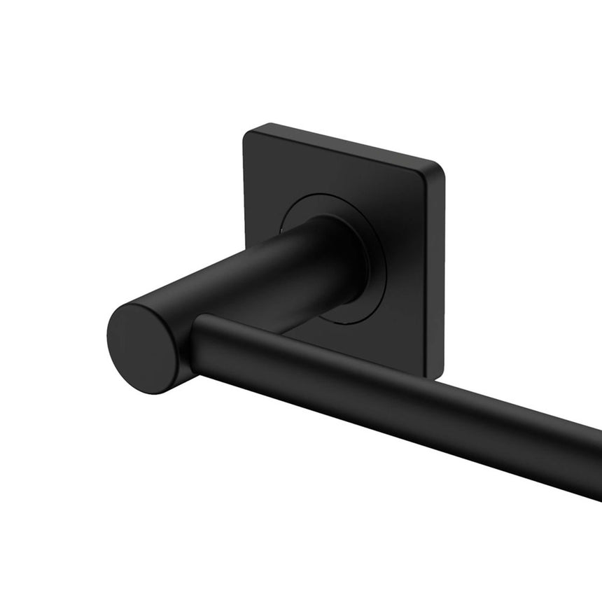 Sansa Single Towel Rail 900mm Matte Black Bathroom Accessories Fienza
