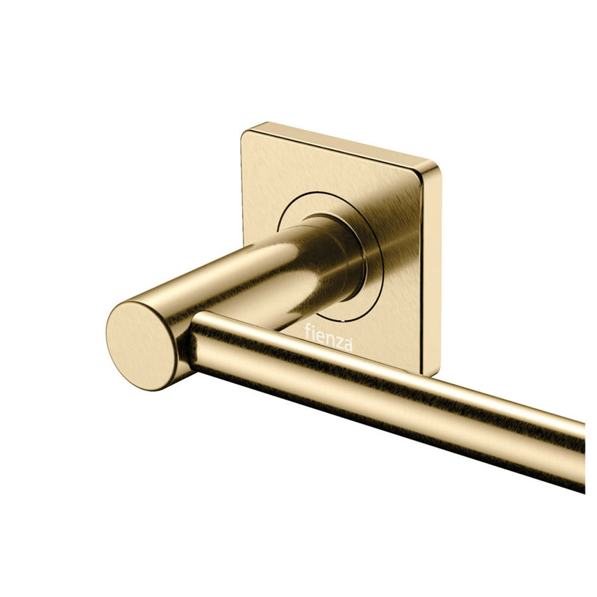 Sansa Single Towel Rail 900mm Urban Brass Bathroom Accessories Fienza