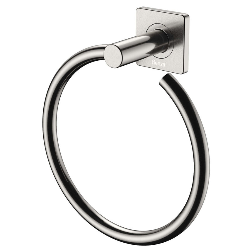 Sansa Towel Ring Brushed Nickel Bathroom Accessories Fienza Default Title