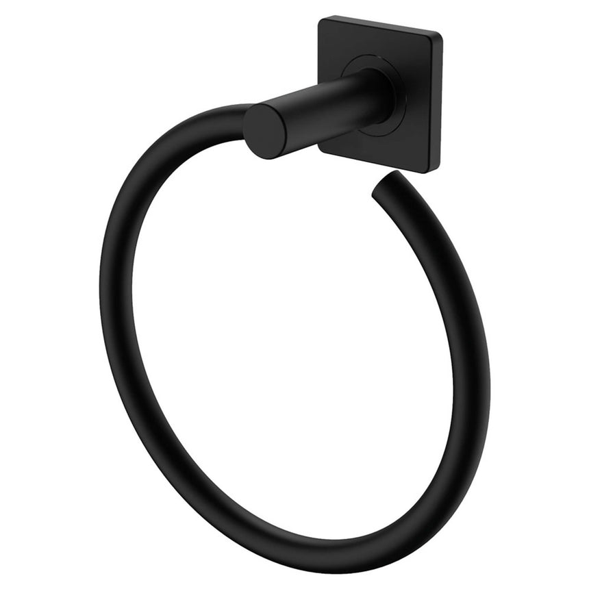 Sansa Towel Ring Matte Black Bathroom Accessories Fienza Default Title