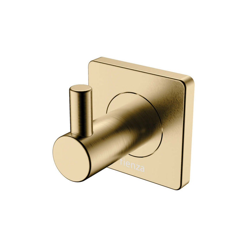 Sansa Single Robe Hook Urban Brass Bathroom Accessories Fienza Default Title