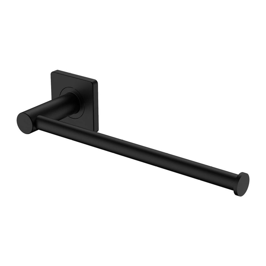 Sansa Dual Purpose Towel Rail Roll Holder Matte Black Bathroom Accessories Fienza Default Title
